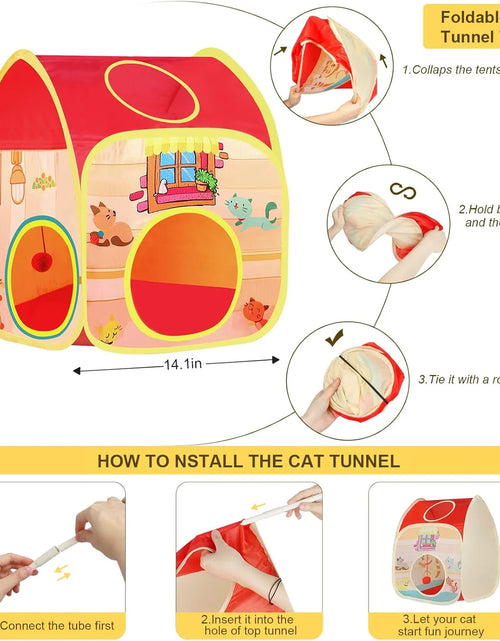 Load image into Gallery viewer, 34 Pzas Juguetes Para Gatos Juguetes Para Gatitos, Juguetes Interactivos Para Gatitos Con Túneles Plegables Para Gatos Tienda, Varita Para Gato Juguete De Pluma Con Hierba Gatera
