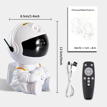 Galaxy Star Projector Night Light Astronaut Space Ceiling LED Lamp for Bedroom Home Decor Kids Gift - Starry Nebula Projector